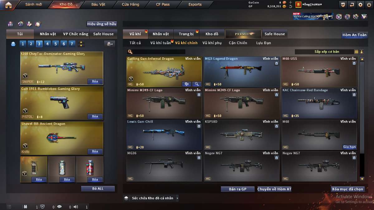 shop acc cf uy tin gia re